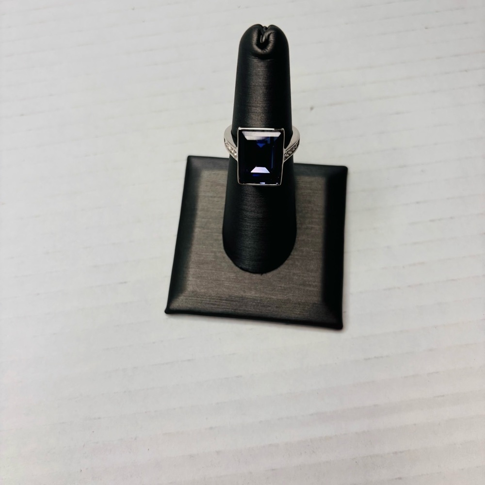 SWAROVSKI Amethyst Rhodium Plated Cocktail Ring Size 6